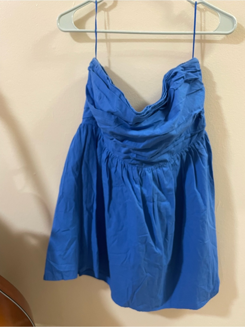 Small Blue strapless Women's dress